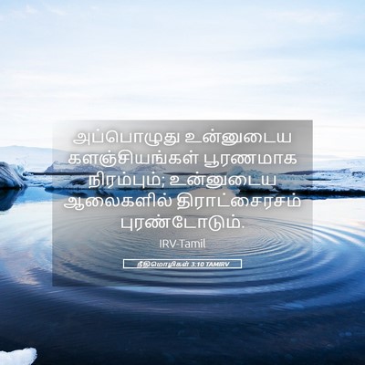 Picture 05 - நீதிமொழிகள் 3:10 TAMIRV - அப்பொழுது - Bible Verse Picture