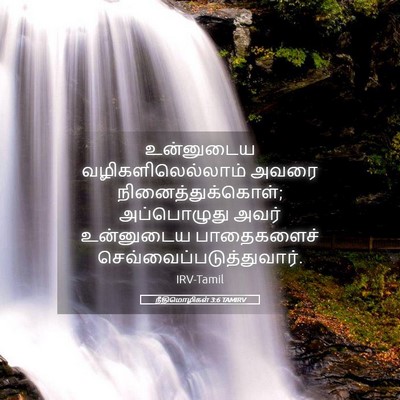 Picture 05 - நீதிமொழிகள் 3:6 TAMIRV - உன்னுடைய - Bible Verse Picture
