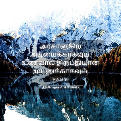 Picture 05 - நீதிமொழிகள் 30:22 TAMIRV - அரசாளுகிற - Bible Verse Picture