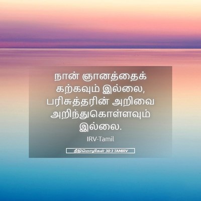 Picture 05 - நீதிமொழிகள் 30:3 TAMIRV - நான் ஞானத்தைக் - Bible Verse Picture
