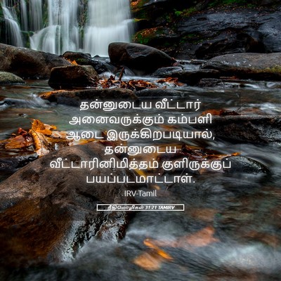 Picture 05 - நீதிமொழிகள் 31:21 TAMIRV - தன்னுடைய வீட்டார் - Bible Verse Picture