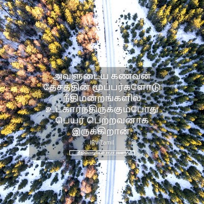 Picture 05 - நீதிமொழிகள் 31:23 TAMIRV - அவளுடைய கணவன் - Bible Verse Picture
