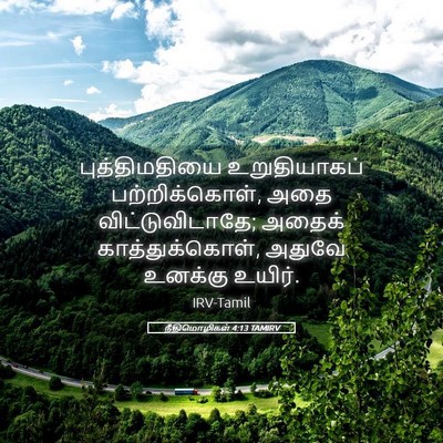 Picture 05 - நீதிமொழிகள் 4:13 TAMIRV - புத்திமதியை - Bible Verse Picture