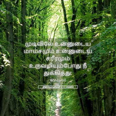 Picture 05 - நீதிமொழிகள் 5:11 TAMIRV - முடிவிலே உன்னுடைய - Bible Verse Picture