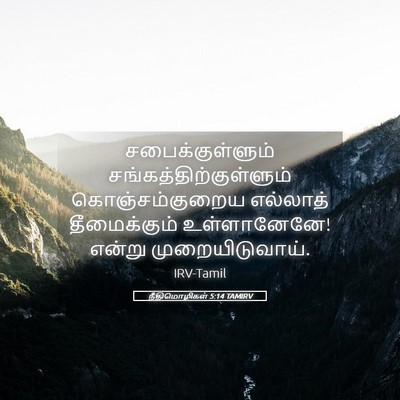 Picture 05 - நீதிமொழிகள் 5:14 TAMIRV - சபைக்குள்ளும் - Bible Verse Picture