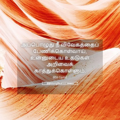 Picture 05 - நீதிமொழிகள் 5:2 TAMIRV - அப்பொழுது நீ - Bible Verse Picture