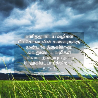 Picture 05 - நீதிமொழிகள் 5:21 TAMIRV - மனிதனுடைய வழிகள் - Bible Verse Picture