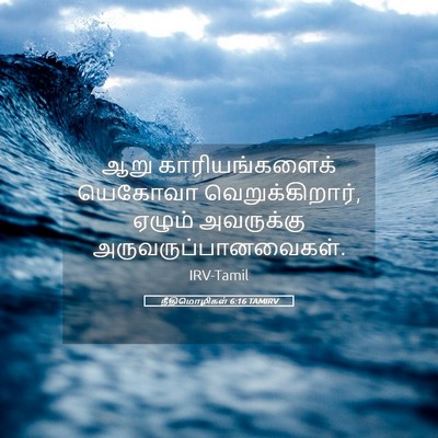 Picture 05 - நீதிமொழிகள் 6:16 TAMIRV - ஆறு காரியங்களைக் - Bible Verse Picture