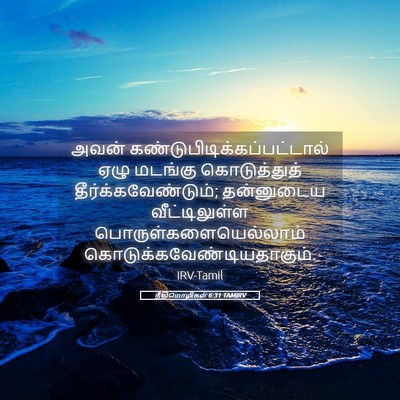 Picture 05 - நீதிமொழிகள் 6:31 TAMIRV - அவன் - Bible Verse Picture
