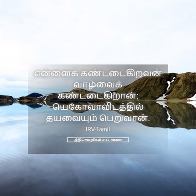 Picture 05 - நீதிமொழிகள் 8:35 TAMIRV - என்னைக் - Bible Verse Picture