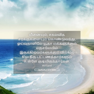 Picture 05 - நெகேமியா 13:16 TAMIRV - மீனையும், சகலவித - Bible Verse Picture
