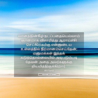 Picture 05 - பிரசங்கி 1:13 TAMIRV - வானத்தின்கீழ் - Bible Verse Picture