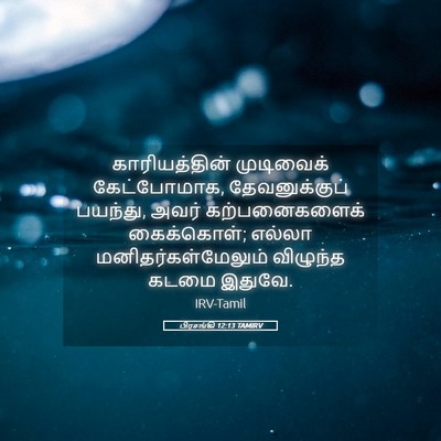 Picture 05 - பிரசங்கி 12:13 TAMIRV - காரியத்தின் - Bible Verse Picture