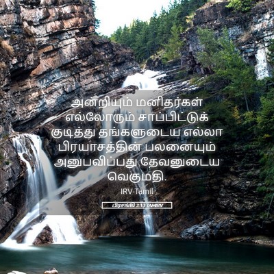 Picture 05 - பிரசங்கி 3:13 TAMIRV - அன்றியும் - Bible Verse Picture