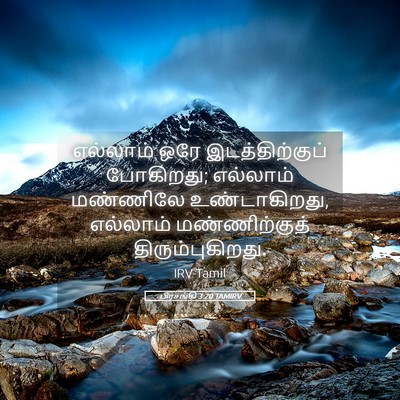 Picture 05 - பிரசங்கி 3:20 TAMIRV - எல்லாம் ஒரே - Bible Verse Picture
