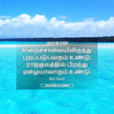 Picture 05 - பிரசங்கி 4:14 TAMIRV - அரசாள - Bible Verse Picture