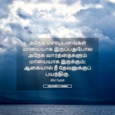 Picture 05 - பிரசங்கி 5:7 TAMIRV - அநேக சொப்பனங்கள் - Bible Verse Picture