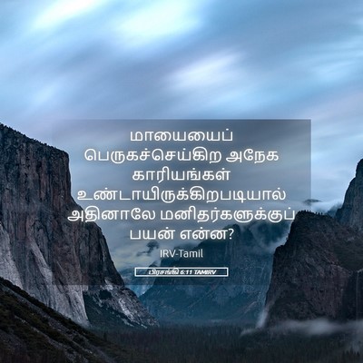 Picture 05 - பிரசங்கி 6:11 TAMIRV - மாயையைப் - Bible Verse Picture