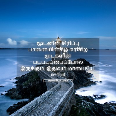 Picture 05 - பிரசங்கி 7:6 TAMIRV - மூடனின் சிரிப்பு - Bible Verse Picture