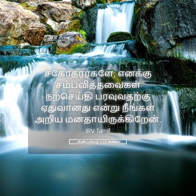 Picture 05 - பிலிப்பியர் 1:12 TAMIRV - சகோதரர்களே, - Bible Verse Picture