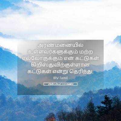 Picture 05 - பிலிப்பியர் 1:13 TAMIRV - அரண்மனையில் - Bible Verse Picture