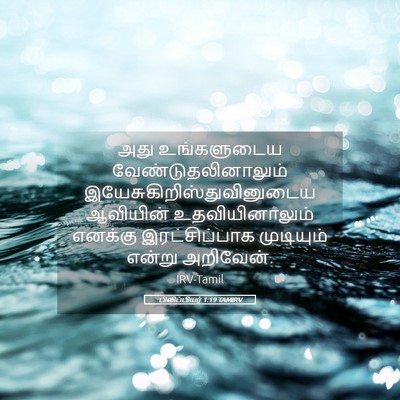 Picture 05 - பிலிப்பியர் 1:19 TAMIRV - அது உங்களுடைய - Bible Verse Picture