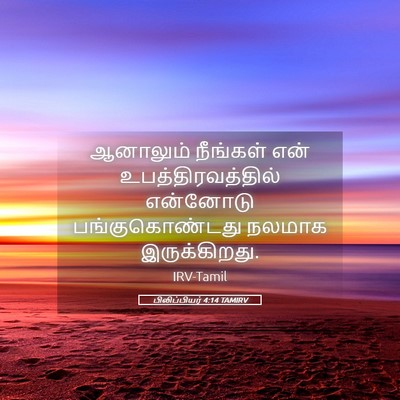 Picture 05 - பிலிப்பியர் 4:14 TAMIRV - ஆனாலும் நீங்கள் - Bible Verse Picture