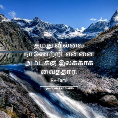Picture 05 - புலம்பல் 3:12 TAMIRV - தமது வில்லை - Bible Verse Picture