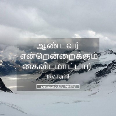 Picture 05 - புலம்பல் 3:31 TAMIRV - ஆண்டவர் - Bible Verse Picture