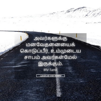 Picture 05 - புலம்பல் 3:65 TAMIRV - அவர்களுக்கு - Bible Verse Picture
