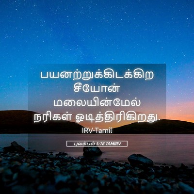 Picture 05 - புலம்பல் 5:18 TAMIRV -  - Bible Verse Picture