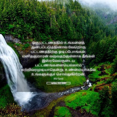 Picture 05 - மத்தேயு 10:23 TAMIRV - ஒரு பட்டணத்தில் - Bible Verse Picture