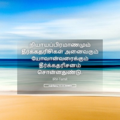Picture 05 - மத்தேயு 11:13 TAMIRV -  - Bible Verse Picture
