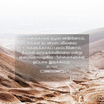 Picture 05 - மத்தேயு 11:17 TAMIRV - உங்களுக்காகக் - Bible Verse Picture