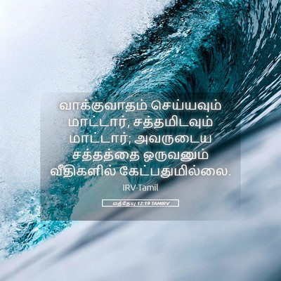 Picture 05 - மத்தேயு 12:19 TAMIRV - வாக்குவாதம் - Bible Verse Picture