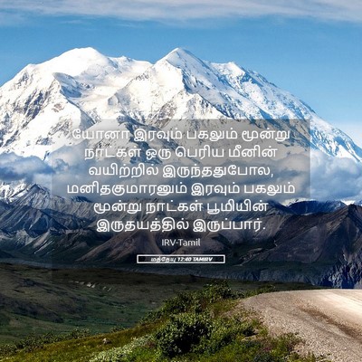 Picture 05 - மத்தேயு 12:40 TAMIRV - யோனா இரவும் - Bible Verse Picture