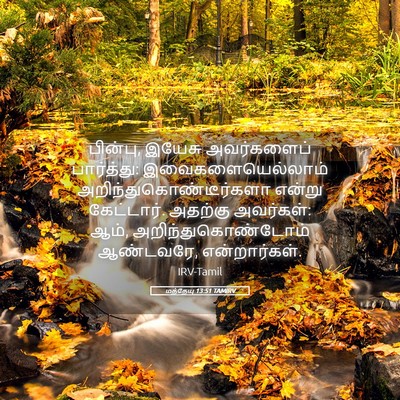 Picture 05 - மத்தேயு 13:51 TAMIRV - பின்பு, இயேசு - Bible Verse Picture