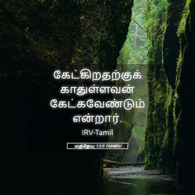 Picture 05 - மத்தேயு 13:9 TAMIRV - கேட்கிறதற்குக் - Bible Verse Picture