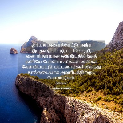 Picture 05 - மத்தேயு 14:13 TAMIRV - இயேசு - Bible Verse Picture
