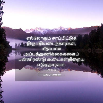 Picture 05 - மத்தேயு 14:20 TAMIRV - எல்லோரும் - Bible Verse Picture