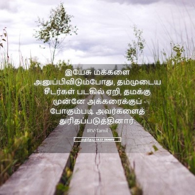 Picture 05 - மத்தேயு 14:22 TAMIRV - இயேசு மக்களை - Bible Verse Picture