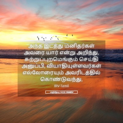 Picture 05 - மத்தேயு 14:35 TAMIRV - அந்த இடத்து - Bible Verse Picture