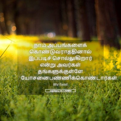 Picture 05 - மத்தேயு 16:7 TAMIRV - நாம் அப்பங்களைக் - Bible Verse Picture