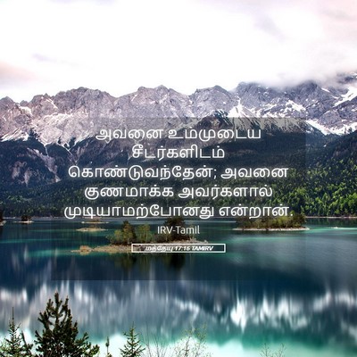 Picture 05 - மத்தேயு 17:16 TAMIRV - அவனை உம்முடைய - Bible Verse Picture