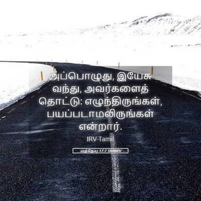 Picture 05 - மத்தேயு 17:7 TAMIRV - அப்பொழுது, இயேசு - Bible Verse Picture