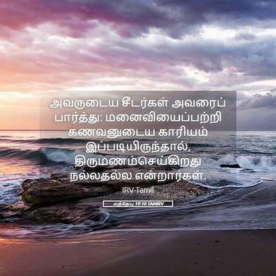 Picture 05 - மத்தேயு 19:10 TAMIRV - அவருடைய சீடர்கள் - Bible Verse Picture