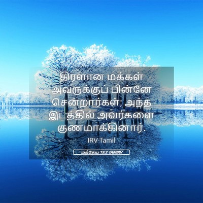 Picture 05 - மத்தேயு 19:2 TAMIRV - திரளான மக்கள் - Bible Verse Picture