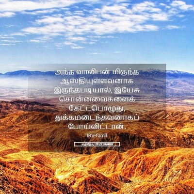Picture 05 - மத்தேயு 19:22 TAMIRV - அந்த வாலிபன் - Bible Verse Picture