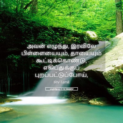 Picture 05 - மத்தேயு 2:14 TAMIRV - அவன் எழுந்து, - Bible Verse Picture