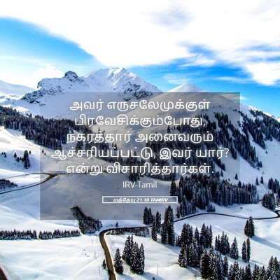 Picture 05 - மத்தேயு 21:10 TAMIRV - அவர் - Bible Verse Picture